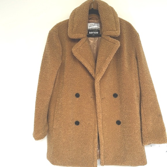 KENSIE
Faux Fur Double Breasted Teddy Coat Small - Picture 3 of 16